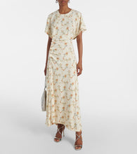 Rabanne Floral gathered midi dress