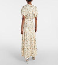 Rabanne Floral gathered midi dress