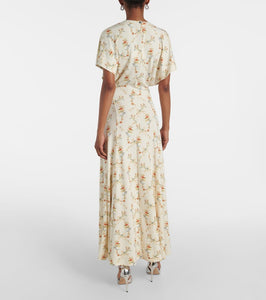 Rabanne Floral gathered midi dress