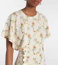 Rabanne Floral gathered midi dress