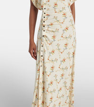 Rabanne Floral gathered midi dress