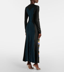 Rabanne Floral jersey maxi dress