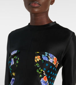 Rabanne Floral jersey maxi dress