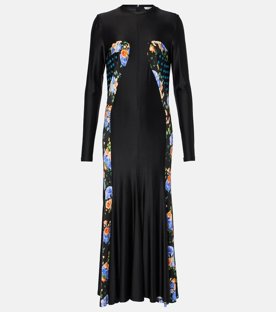 Rabanne Floral jersey maxi dress. Rabanne 花卉平纹针织超长连衣裙