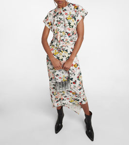 Rabanne Floral jersey midi dress