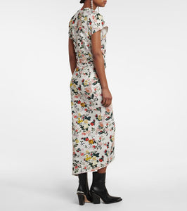 Rabanne Floral jersey midi dress