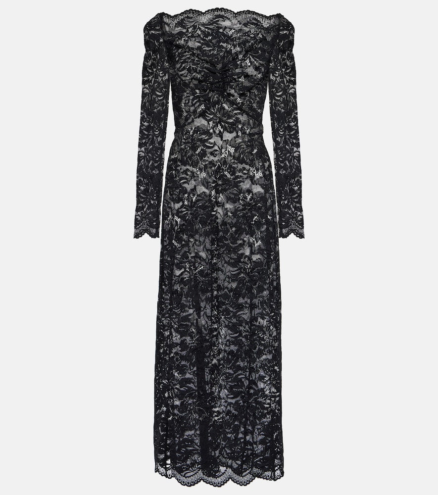 Rabanne Floral lace maxi dress. Rabanne 花卉蕾丝超长连衣裙