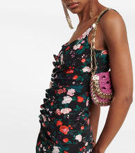 Rabanne Floral ruched jersey minidress