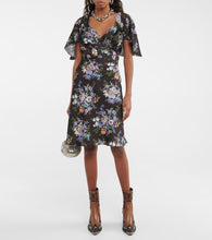 Rabanne Floral satin midi dress