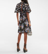 Rabanne Floral satin midi dress
