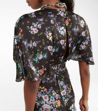 Rabanne Floral satin midi dress