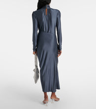 Rabanne Gathered jersey midi skirt