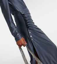 Rabanne Gathered jersey midi skirt