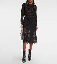 Rabanne Layered lace midi skirt