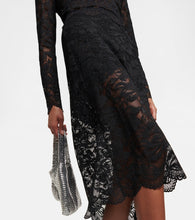 Rabanne Layered lace midi skirt