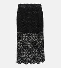 Rabanne Layered lace midi skirt - Rabanne 层叠蕾丝中长裙