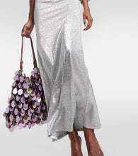 Rabanne Logo glitter maxi dress