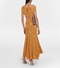 Rabanne Low-rise printed jersey maxi skirt
