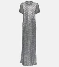 Rabanne Metallic knit maxi dress