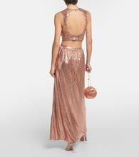 Rabanne Metallic mesh maxi skirt