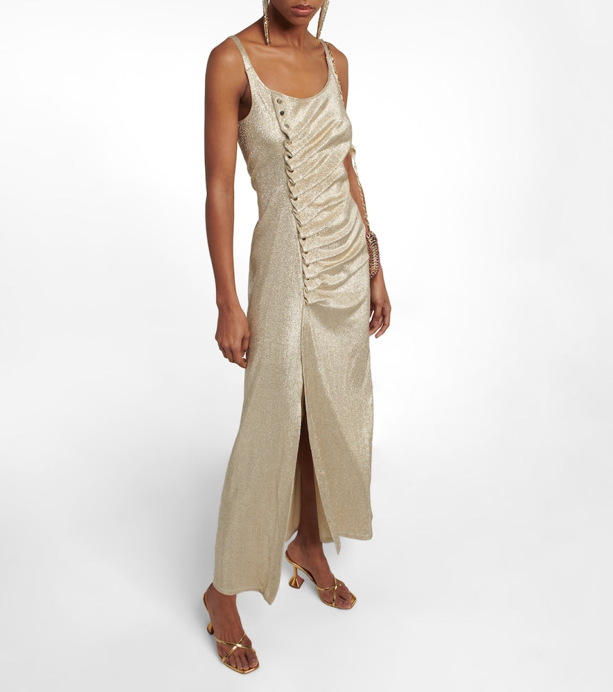 Rabanne Metallic wrap dress