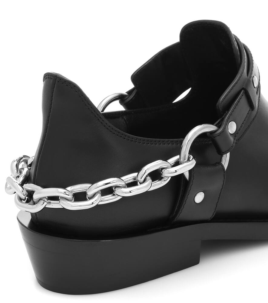 Rabanne Moto leather ankle boots