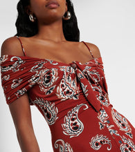 Rabanne Paisley jersey long dress