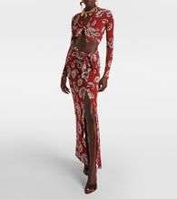 Rabanne Paisley jersey maxi skirt