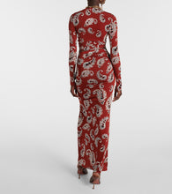 Rabanne Paisley jersey maxi skirt