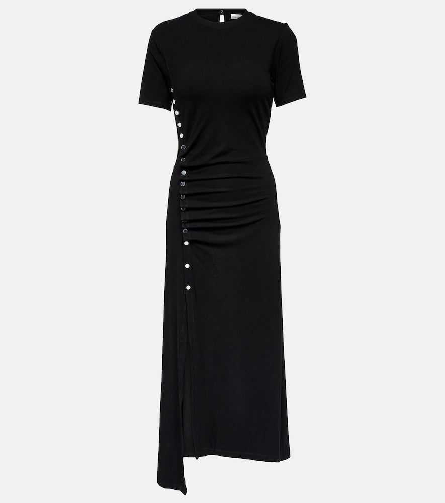 Rabanne Pleated jersey maxi dress. Rabanne 褶皱针织长裙