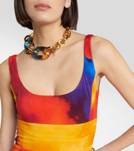 Rabanne Printed asymmetrical minidress