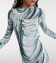Rabanne Printed jersey maxi dress