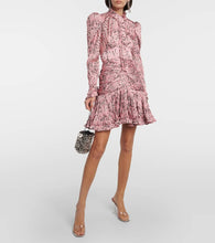 Rabanne Printed ruched minidress