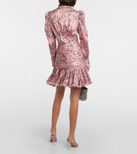 Rabanne Printed ruched minidress