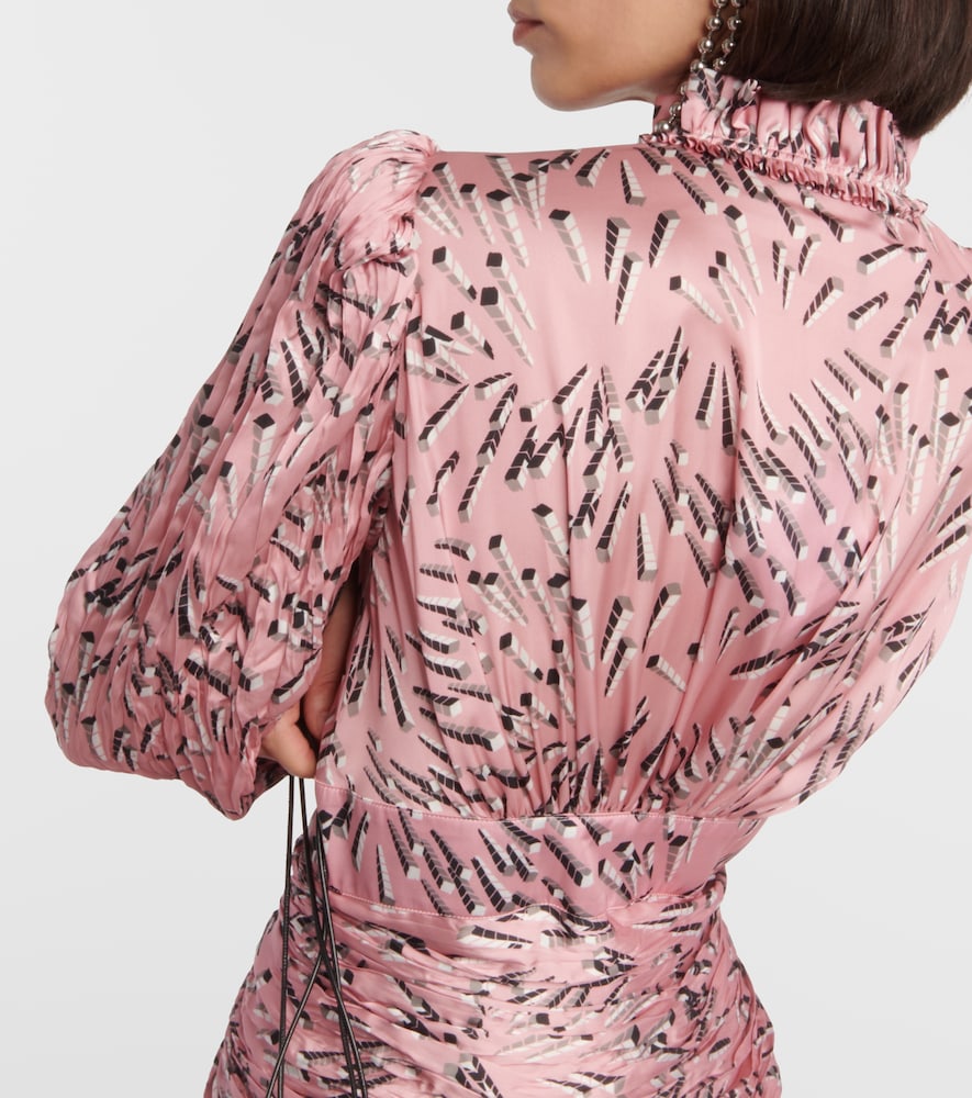 Rabanne Printed ruched minidress