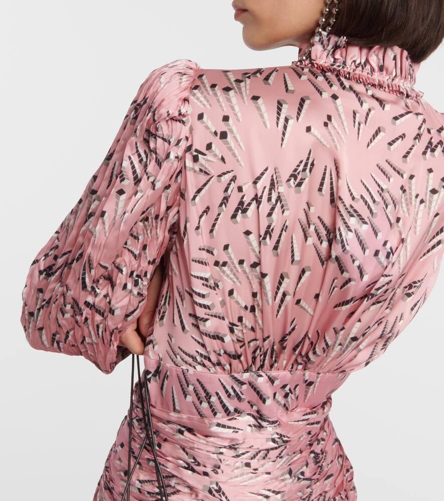 Rabanne Printed ruched minidress