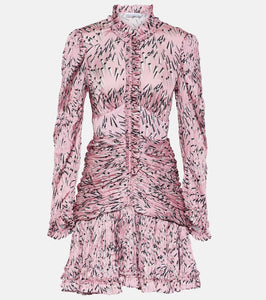 Rabanne Printed ruched minidress