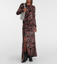Rabanne Printed velvet maxi dress