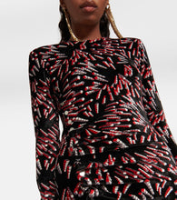 Rabanne Printed velvet maxi dress