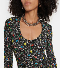 Rabanne Printed wrap midi dress