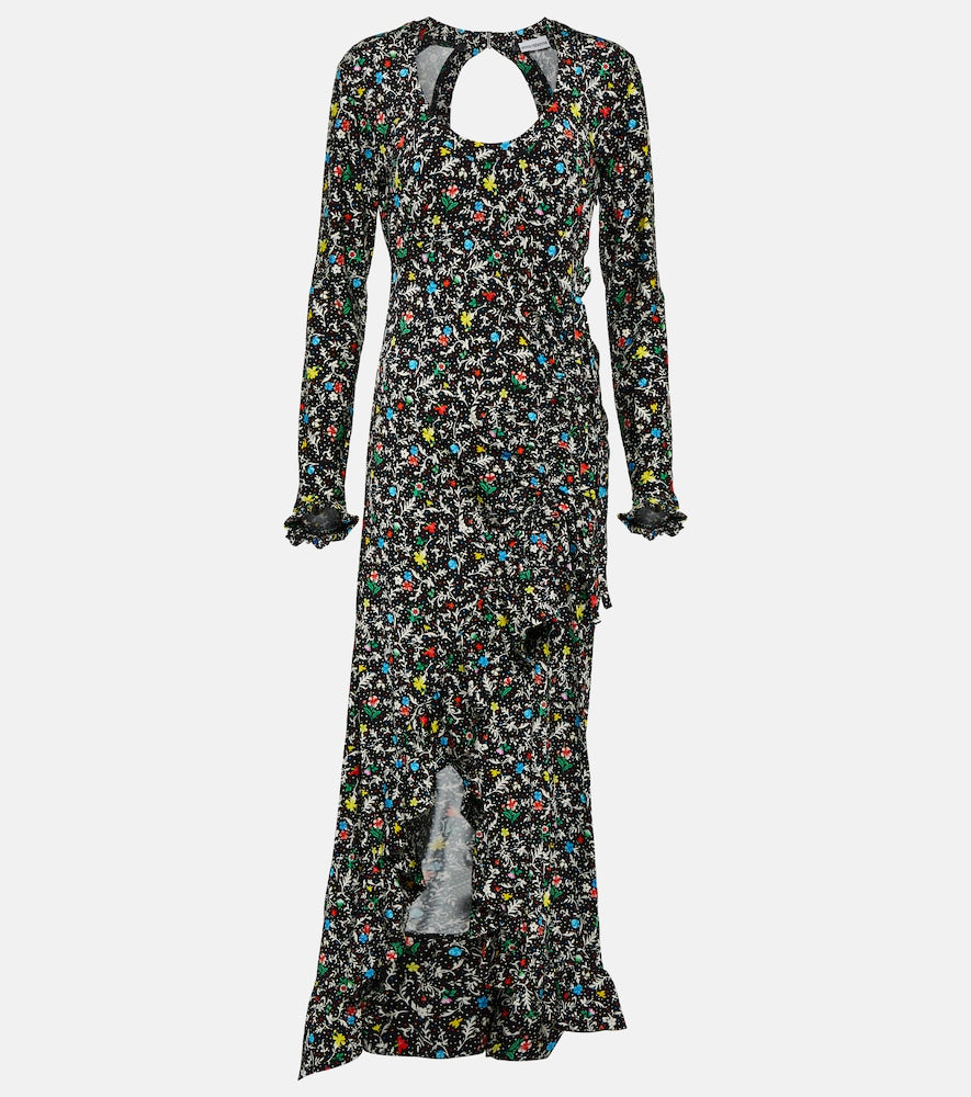 Rabanne Printed wrap midi dress. Rabanne 印花裹身中长连衣裙