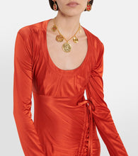 Rabanne Ruffled satin maxi dress