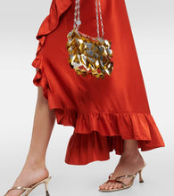 Rabanne Ruffled satin maxi dress