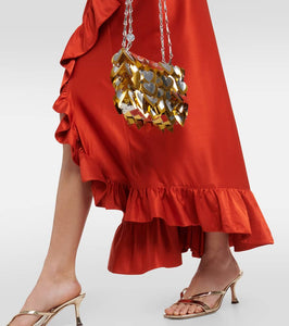 Rabanne Ruffled satin maxi dress