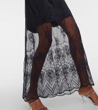Rabanne Satin and lace cutout maxi dress