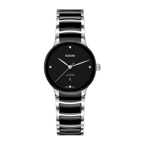 Rado Centrix Diamonds Stainless Steel and Black High-Tech Ceramic Bracelet Watch - 30.5mm - R30026712