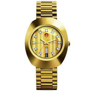 Rado DiaStar The Original Automatic Gold-Tone Dial and Stainless Steel Watch 35mm - R12413493