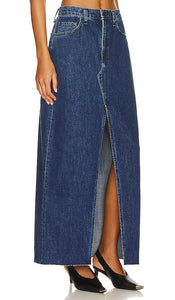 Rag & Bone Avery Maxi Skirt in Blue