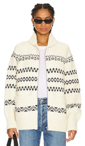 Rag & Bone Brooke Zip Up Sweater in Ivory - Rag & Bone Brooke - Pull zippé en ivoire - Rag & Bone Brooke 象牙色拉链毛衣 - Rag & Bone Brooke Reißverschlusspullover in Elfenbein - Rag & Bone 브룩 집업 스웨터 아이보리 색상 - Maglione con zip Rag & Bone Brooke in avorio