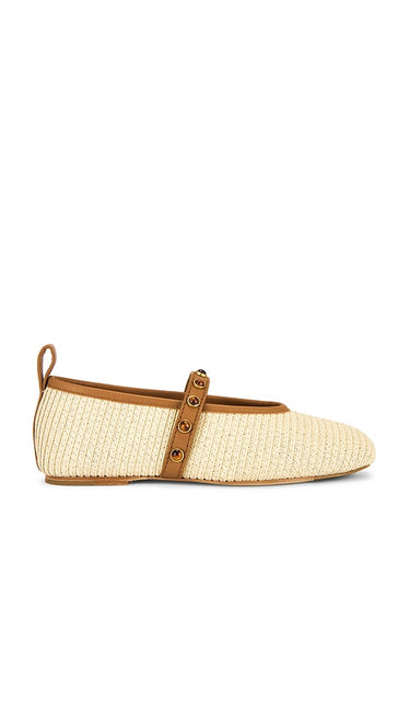 Rag & Bone Cabochon Spire Mary Jane in Neutral | Natural Mary Jane Flats for Women